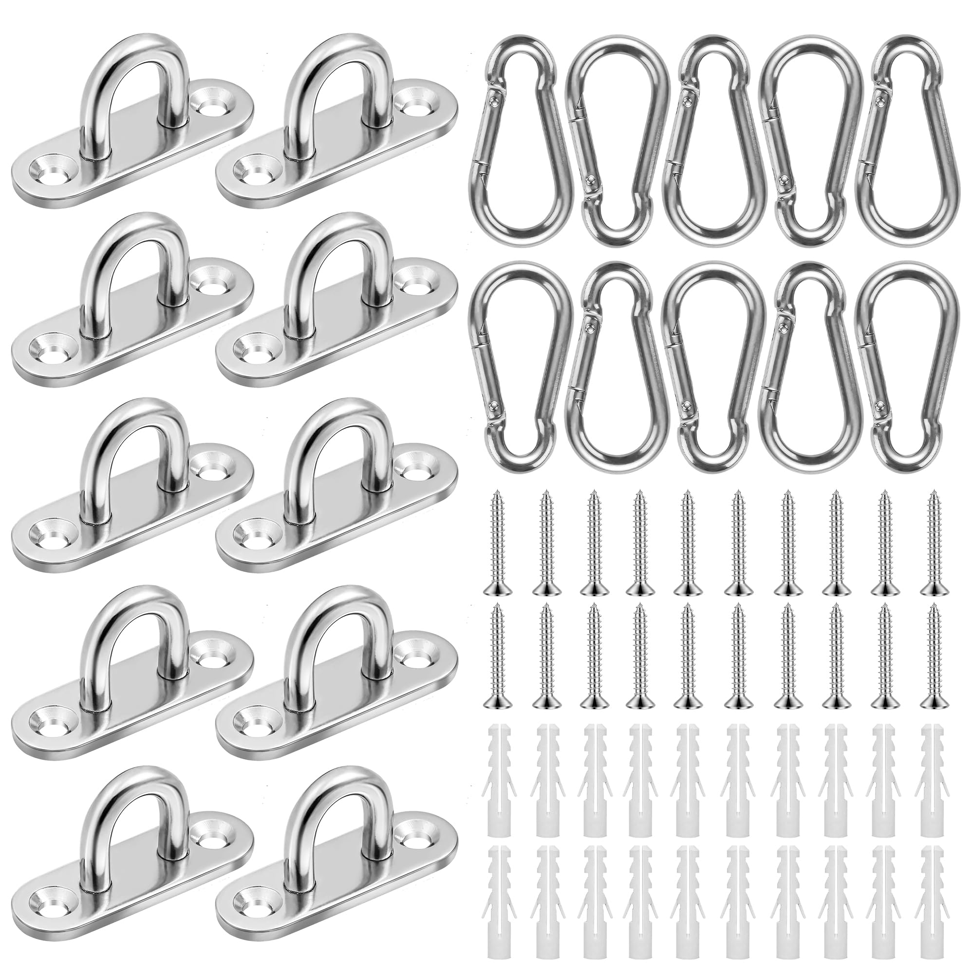 4 Stück Augplatten Edelstahl 304 - Wandösen Für Sonnensegel & Befestigungen