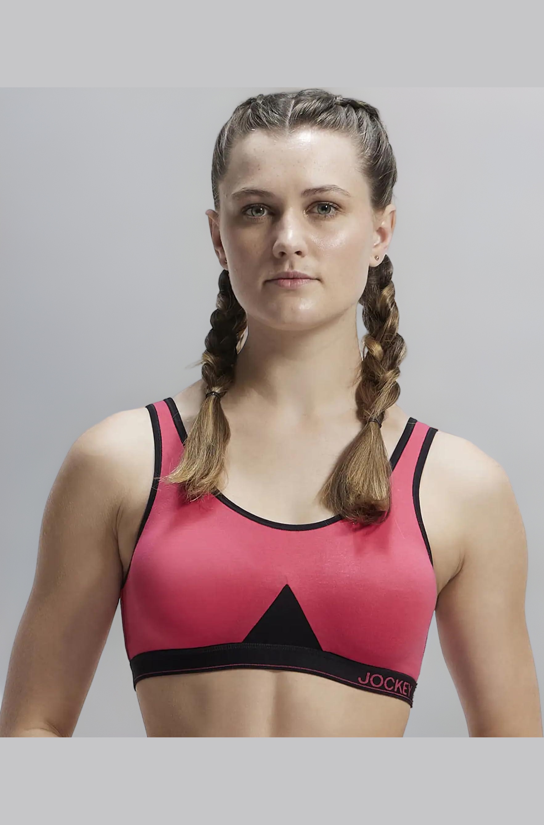 Jockey 1376 Women Super Combed Cotton Elastane Active Bra | Wirefree | Non Padded | Full Coverage Slip-On with Wider Straps | Fabric