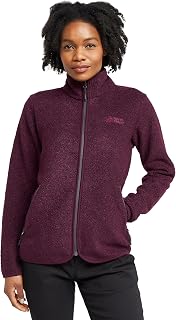 NORTH RIDGE Women's Emlin II Full Zip Borg Fleece Jacket with 2 Zipped Pockets, Women's Fleece Midlayer, Outdoors, Walking, Trekking, Hiking and Camping Clothing