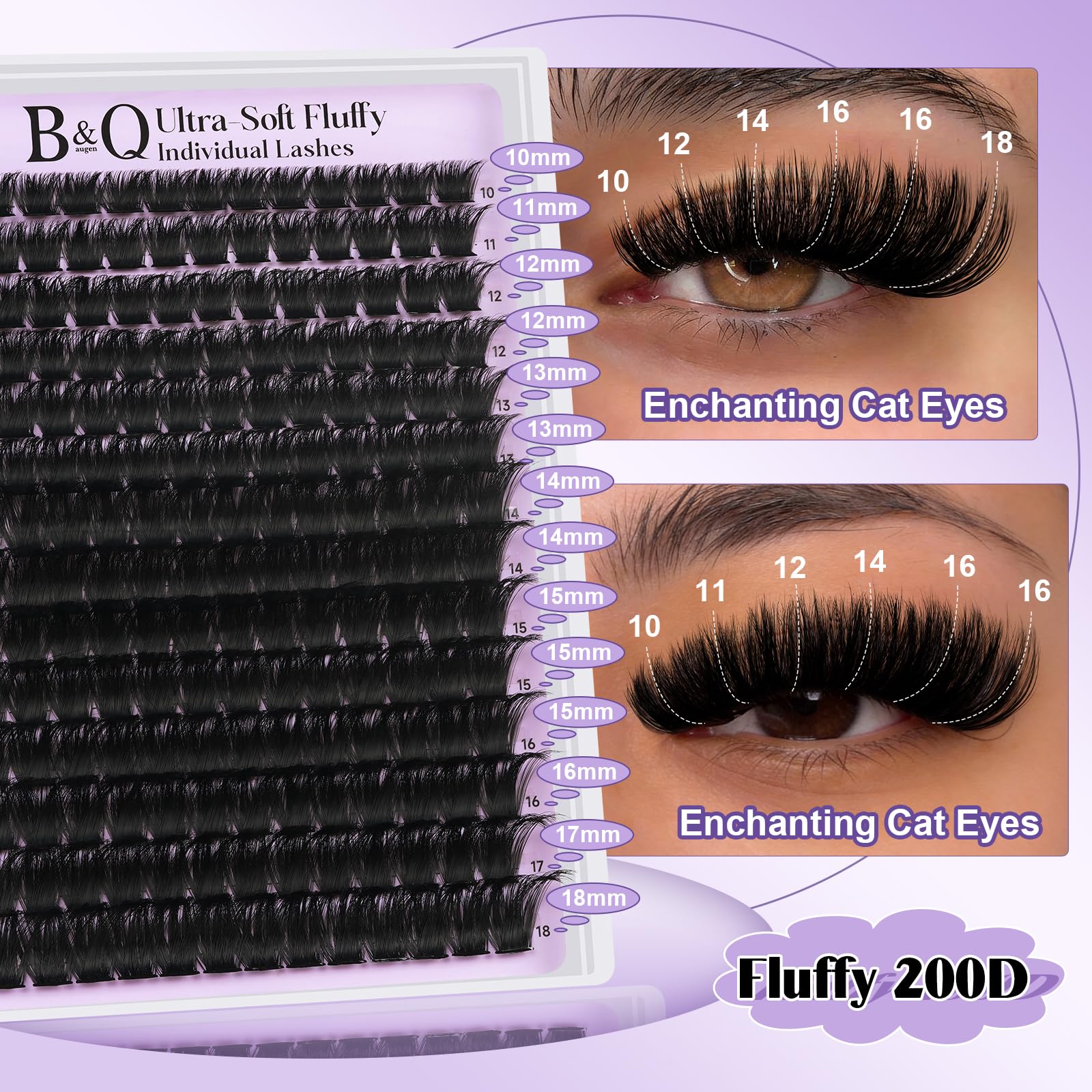 Dramatic Fluffy Lash Clusters - Volume Eyelashes -4