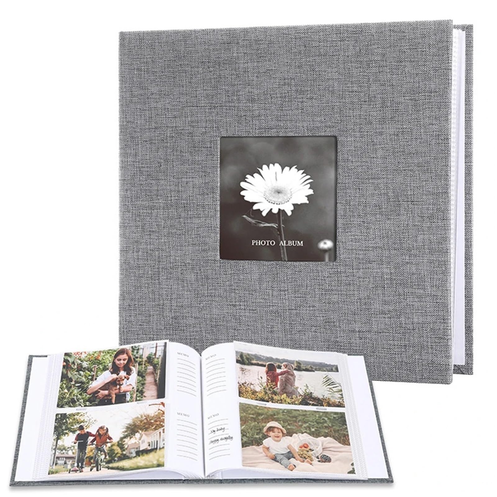 Álbum de fotos de lino con bolsillos para proteger recuerdos del desgaste diario