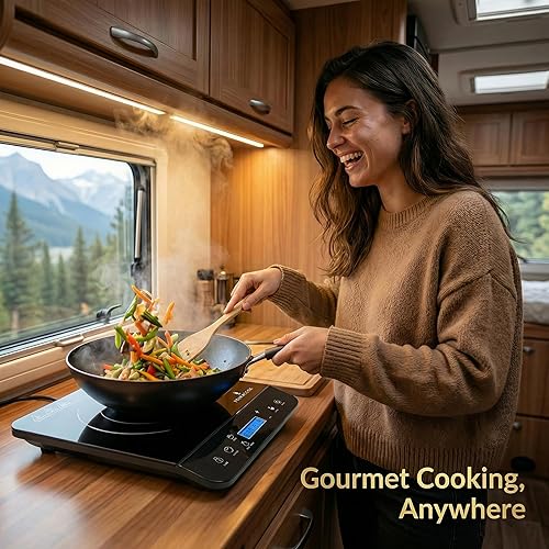 Miniatura 3 de Placa de Inducción Portátil - Placa Caliente de Inducción de Quemador Único - Calentamiento Seguro y Rápido para Cocina Gourmet - Diseño Elegante
