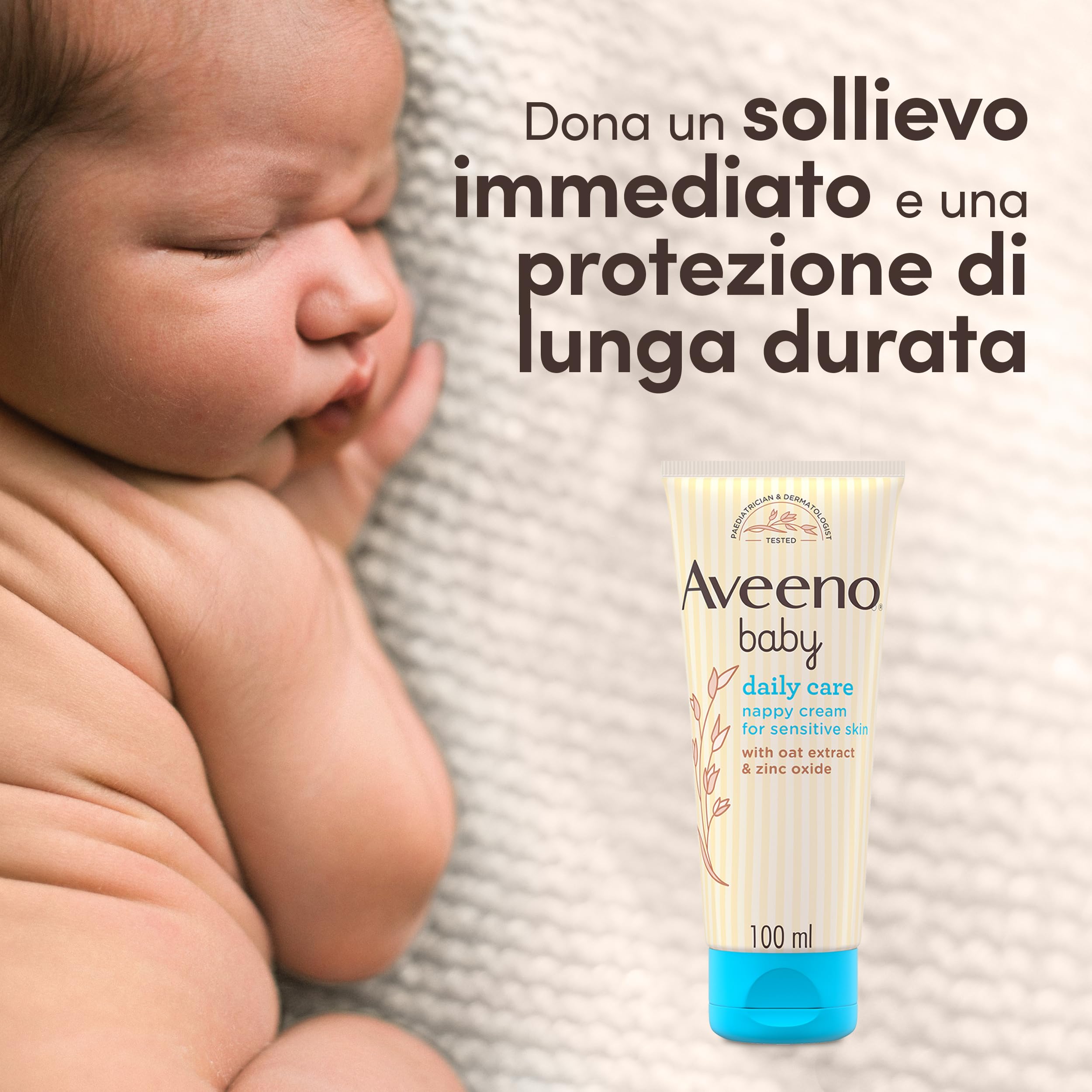 Aveeno Baby Daily Care Set Neonato con Pasta Cambio Pannolino 100 ml con Ossido di Zinco ed estratto di Avena e Bagnoschiuma neonato 400 ml per la detersione della pelle sensibile – Esclusiva Amazon