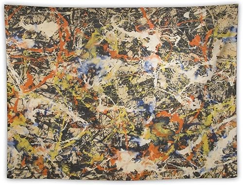 Jackson Pollock, galería de arte en Buffallo, tapiz de arte abstracto, tapices, pintura de poliéster, regalo de sala de estar, impresiones de