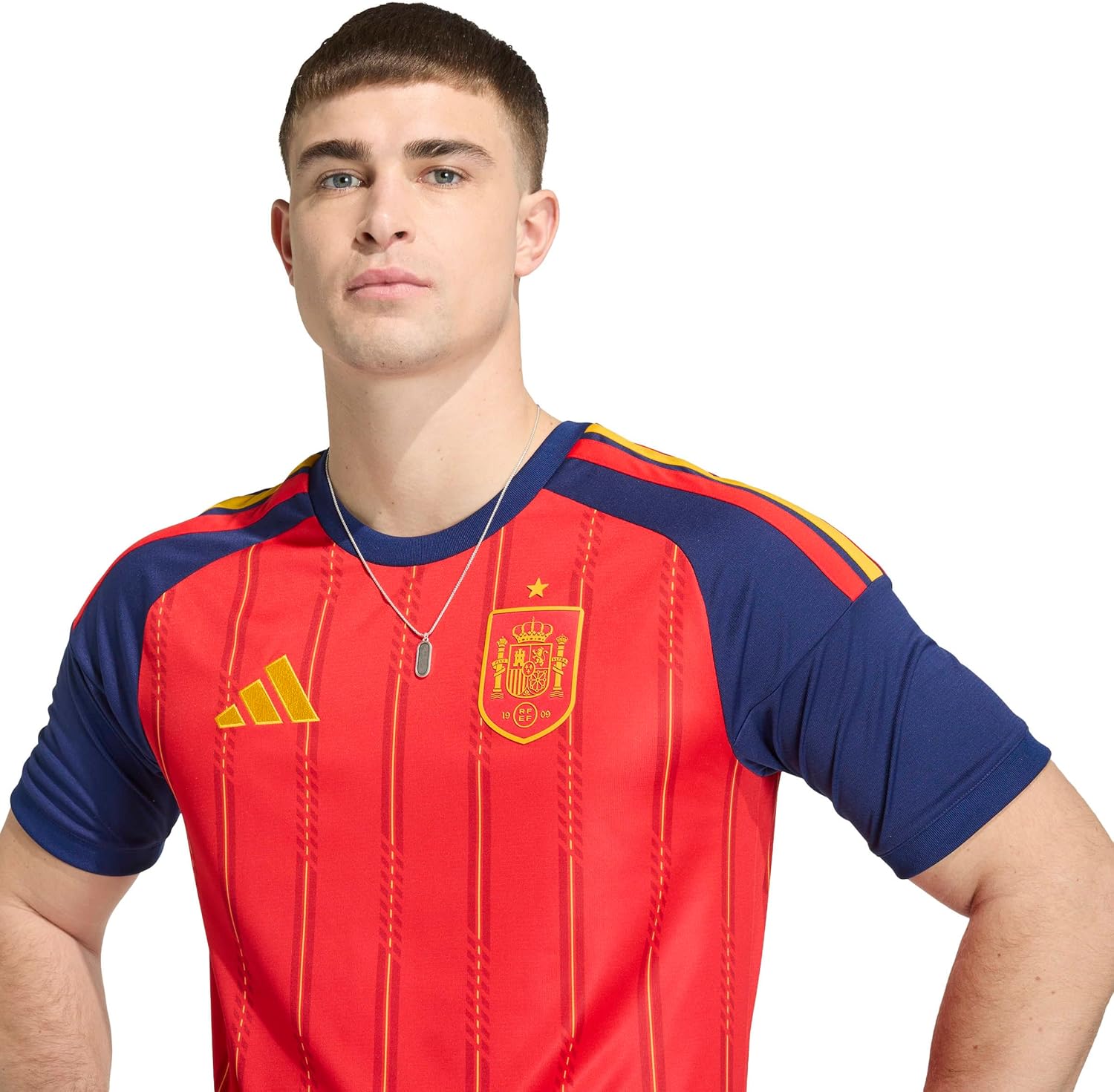 adidas Mens Spain 26 Home Replica Jersey - Image 4