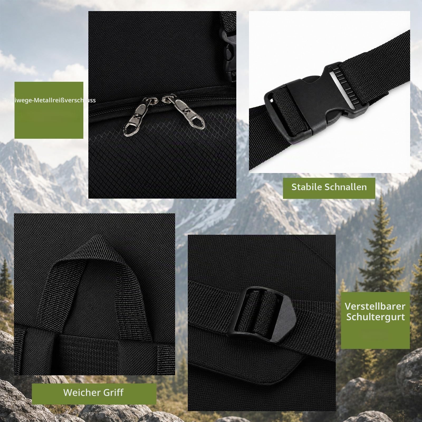 70L Campingrucksack Wanderrucksack Herren Damen Großer Trekkingrucksack Reiserucksack Wasserdicht Wandern Taktischer Rucksack mit Regenhülle für Camping Trekking Mountainering Outdoor Reisen