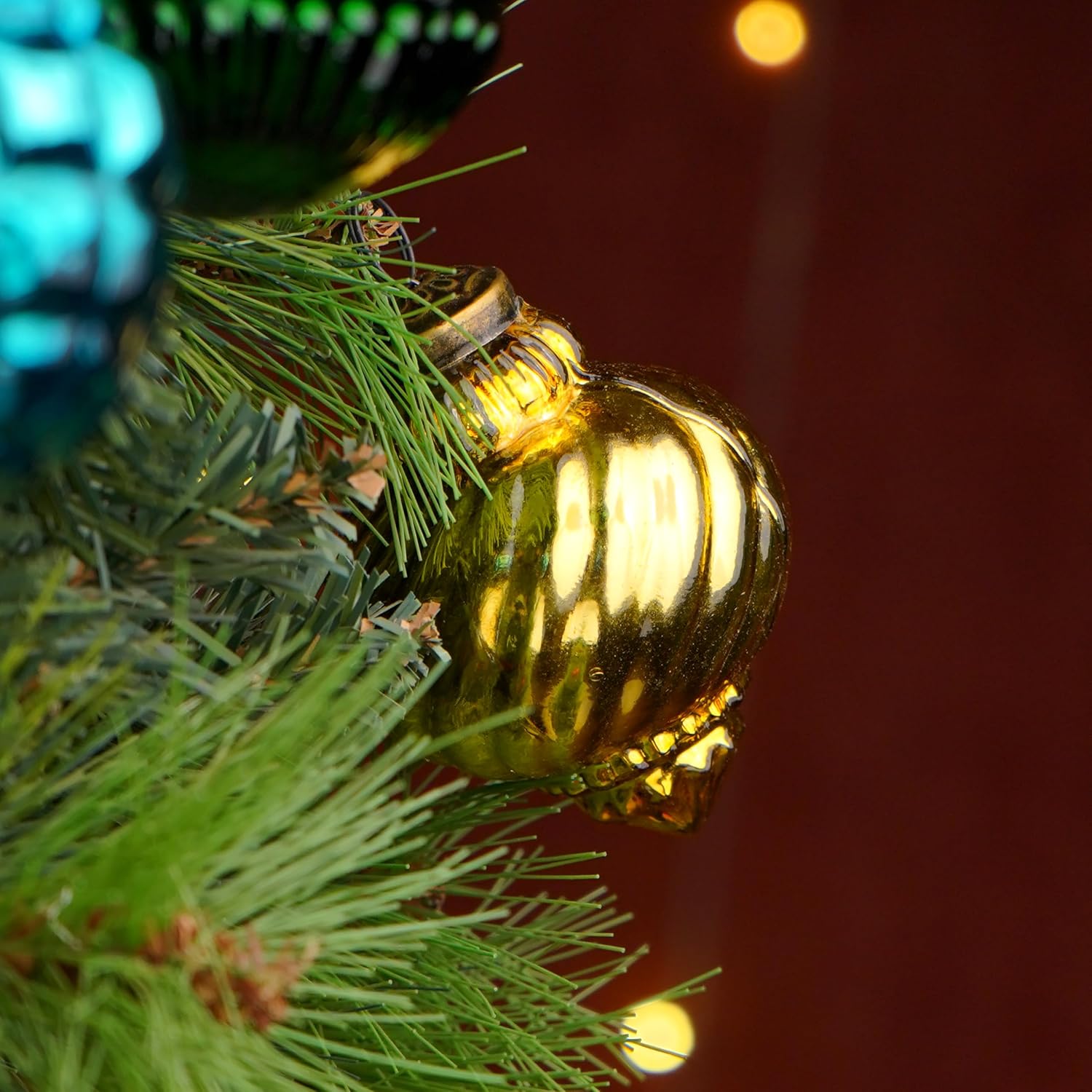 IndianShelf 6 Colourful Christmas Balls Ornaments- Glass Christmas Ornaments- Multicolor Glass Tree Balls- Large Christmas Ornaments- Vintage Ball Ornaments for Christmas Tree