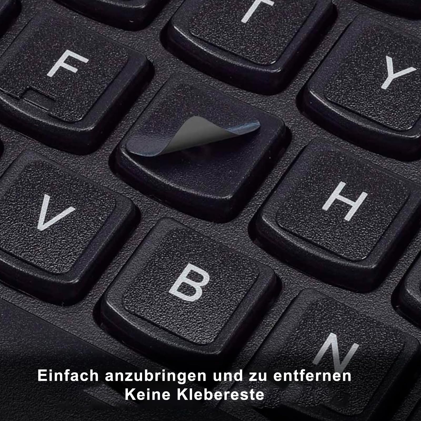 5 Russisch Tastaturaufkleber - Ersatz Aufkleber mit Weißen Buchstaben für Standard & Laptop Tastatur, 3 Schwarz 2 Weiß