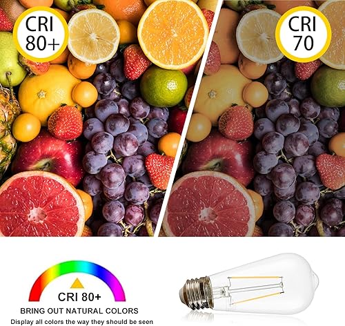 Miniatura 3 de Paquete de 12 bombillas LED Edison equivalentes a 40 vatios, bombilla LED vintage de 4 W, bombilla blanca suave ST19 de 2700 K, base E26 de 350 lm