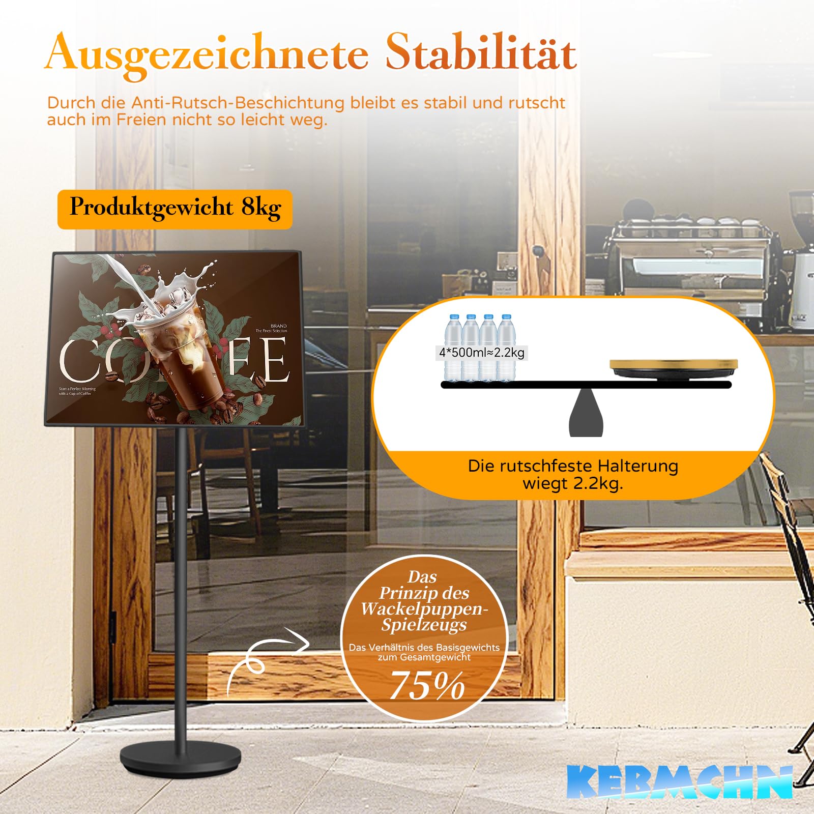 A2 Aufsteller| Plakatständer | Informationsständer |Schwerlast Präsentationsständer Menü Ständer Kundenstopper Werbeständer Schildhalter Flipchart Ständer(Schwarz）