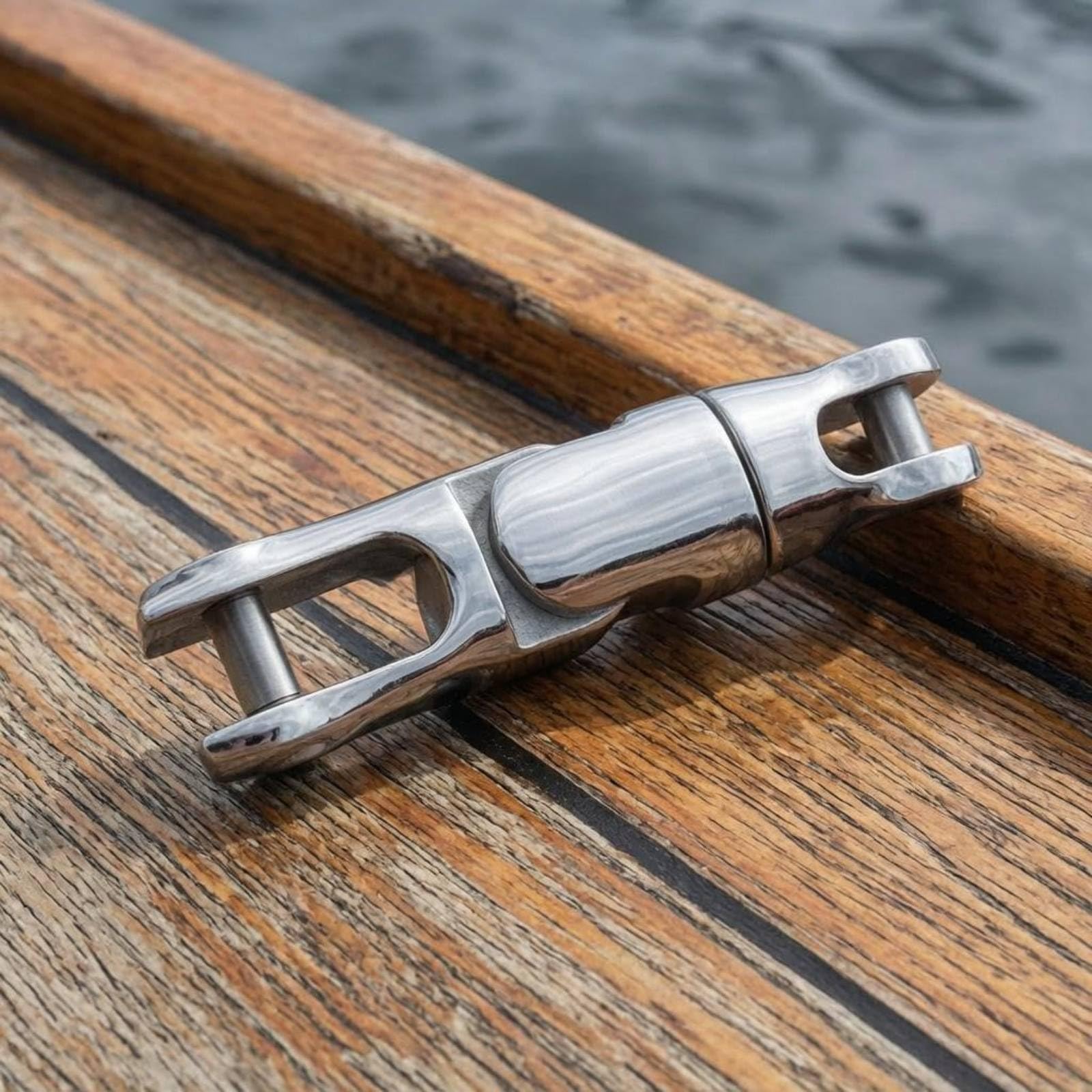 Gralara Giunto Girevole Ancora Rotazione a 360 Gradi Snodo Girevole in Acciaio Inox Anti Ruggine Attrezzatura Nautica, 6-8MM