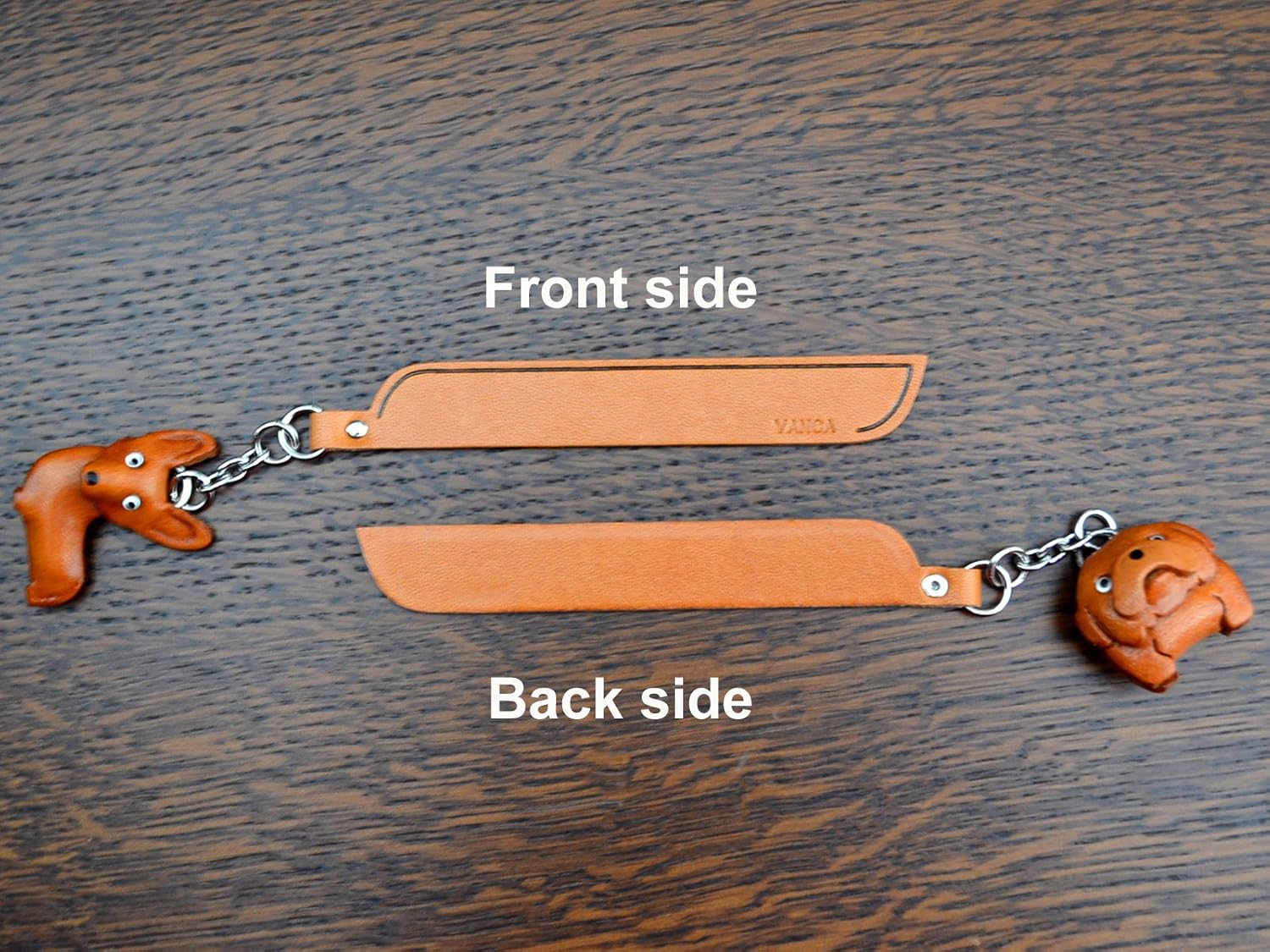 Mandolin Leather Charm Bookmarker VANCA Handmade in Japan