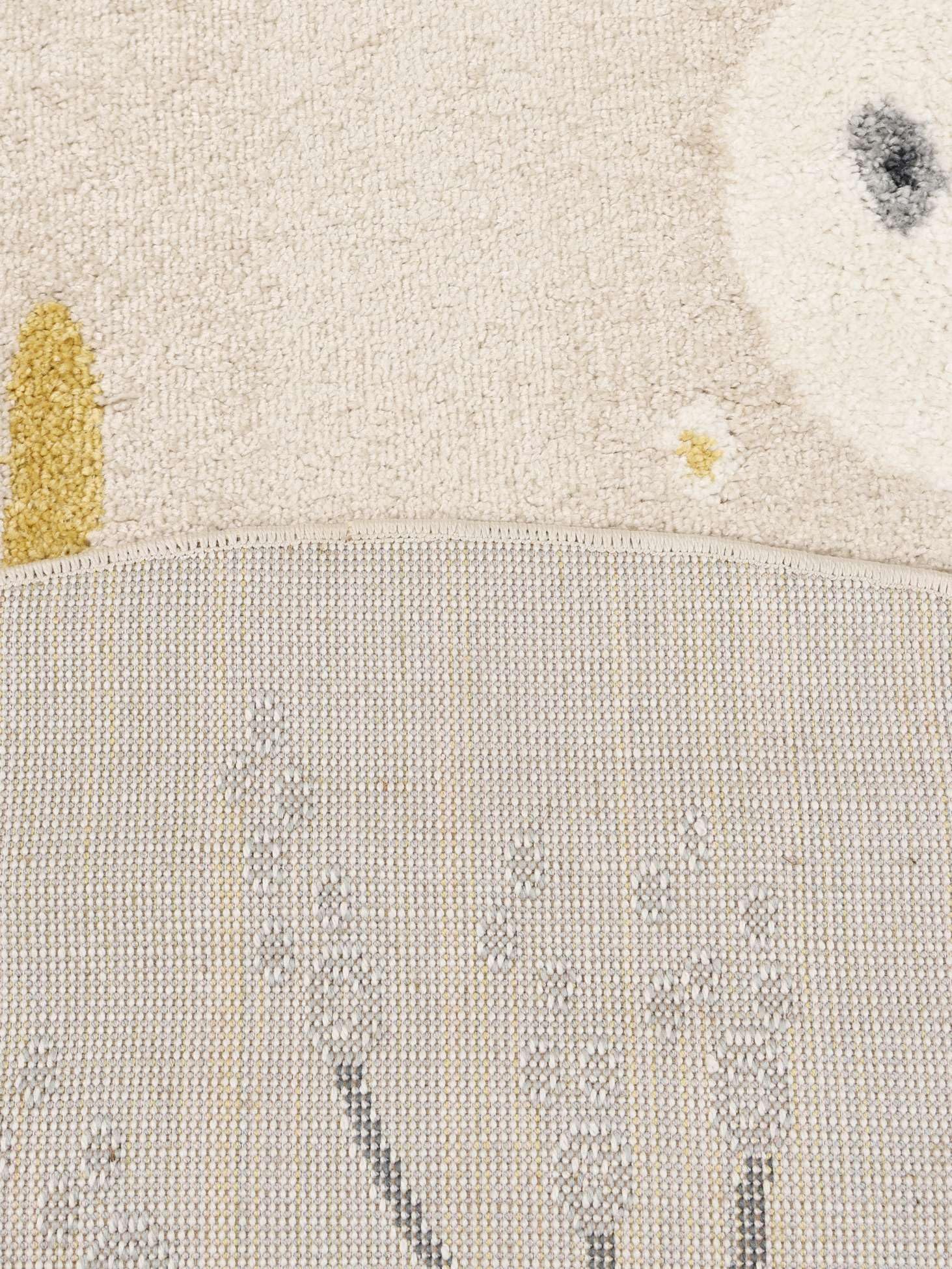 RugVista Octo Alfombra Infantil, Ø 150 cm, Rosa | Modernas, Niños, Redondo, Pelo medio, Limpieza en seco, Oeko-Tex 100, Sin productos químicos peligrosos, Cuarto del bebé