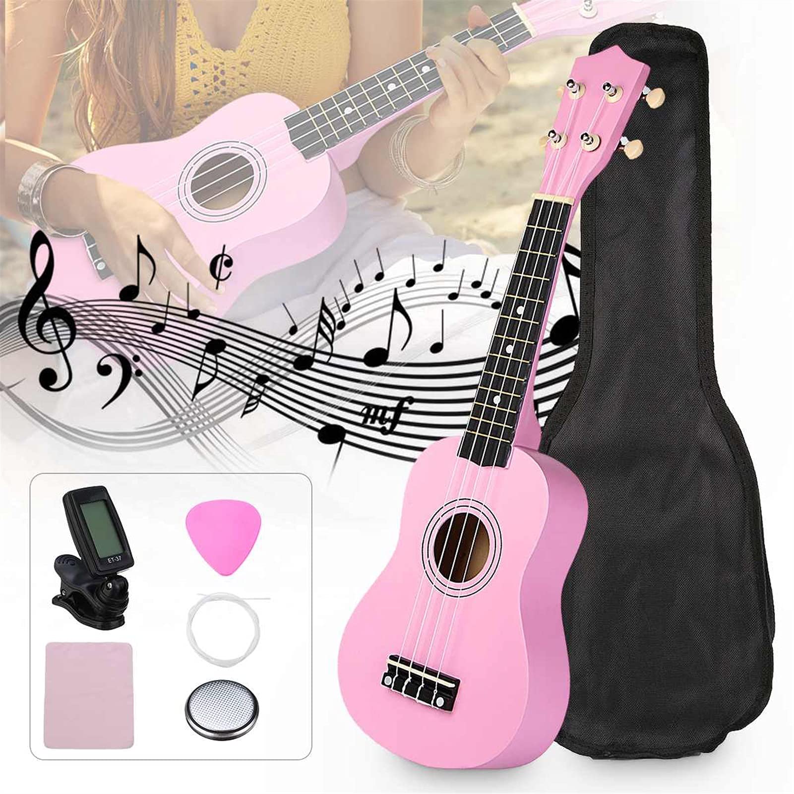 Kit Ukelele Ukulele principianti 21 Pollici Ukulele Saxophone Beginner Ukulele Guitar Mini Ukulele Tenor 4 Corde Legno Ukulele Hawaiian Mini Guitarra Musicla Regali