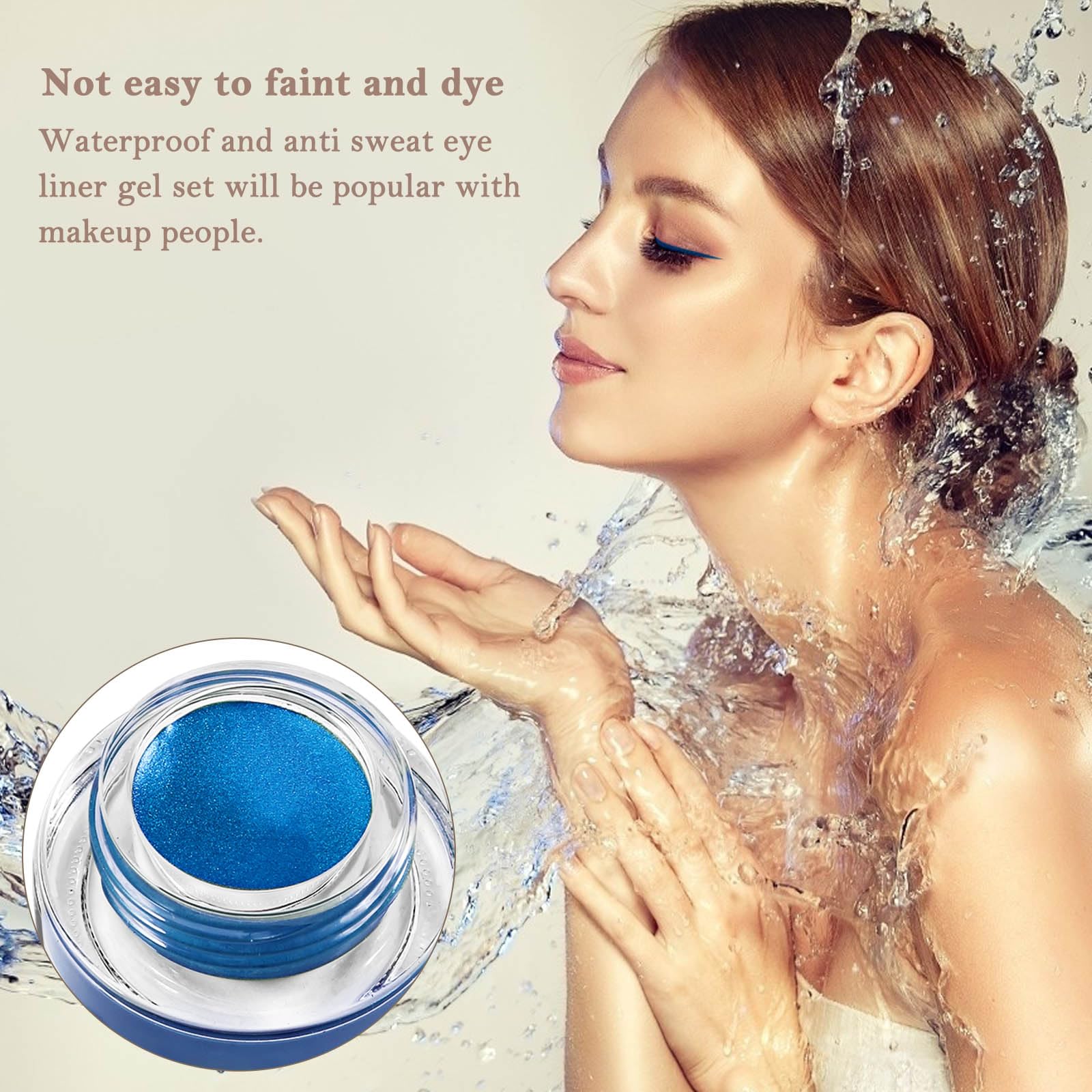 Boobeen 2 Colors Liner Eyeliner Gel Waterproof, Eyebrow Colors Gel Formula Long Lasting - Image 3