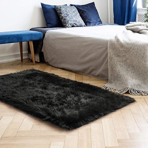 Miniatura 10 de Ophanie Alfombras de arco iris lavables a máquina de 4 x 6 pies para dormitorio, alfombra de área suave y esponjosa, antideslizante, para sala de