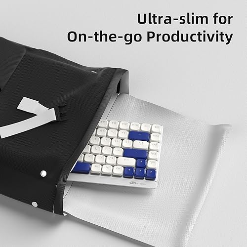 Miniatura 7 de Camiysn Teclado mecánico inalámbrico RGB Moon84 modo triple 2.4 GHzBTUSB-C con cable para oficina, teclado blanco para computadora, computadora de