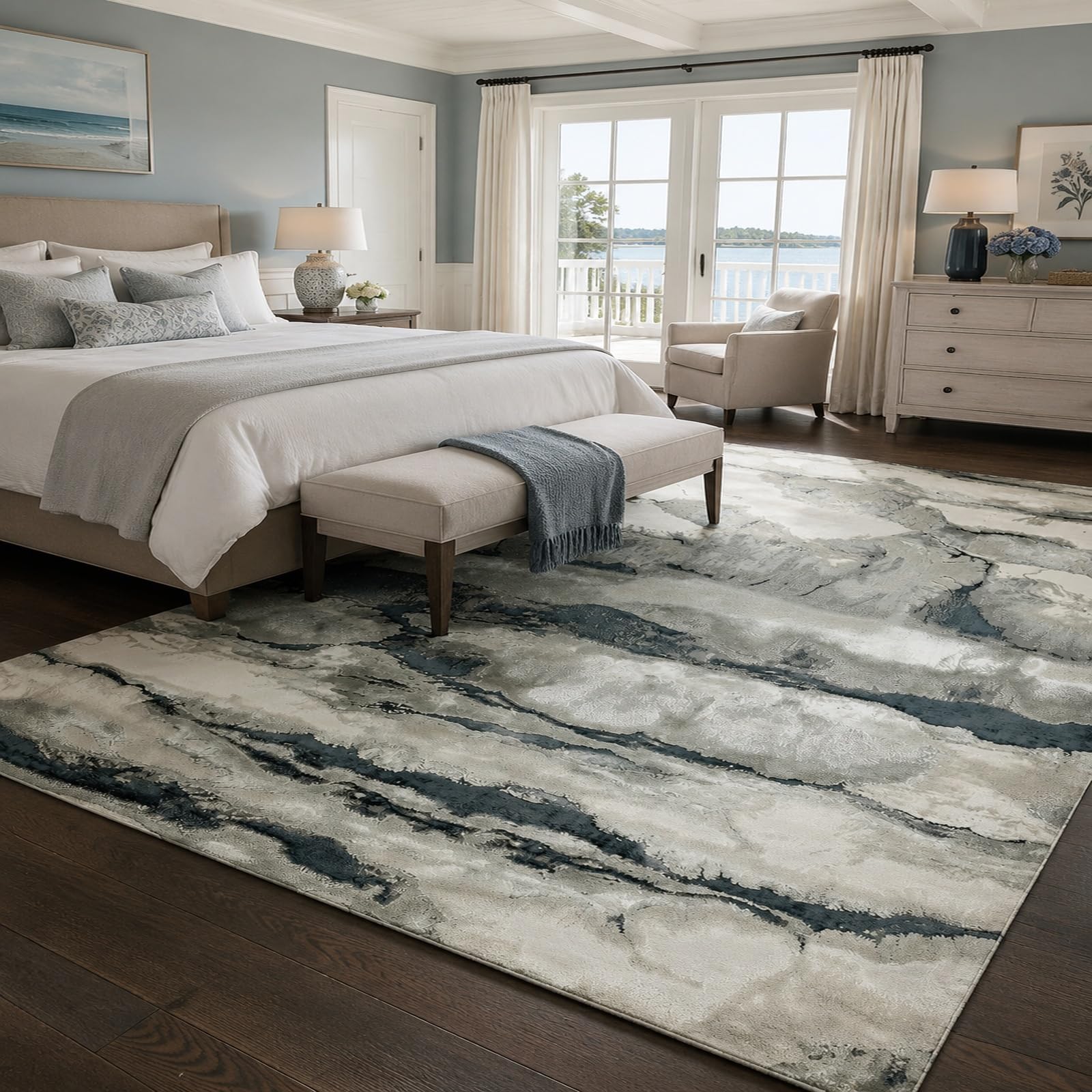 Tapis de salon moderne 200 x 300 cm pour rechauffer un grand espace froid