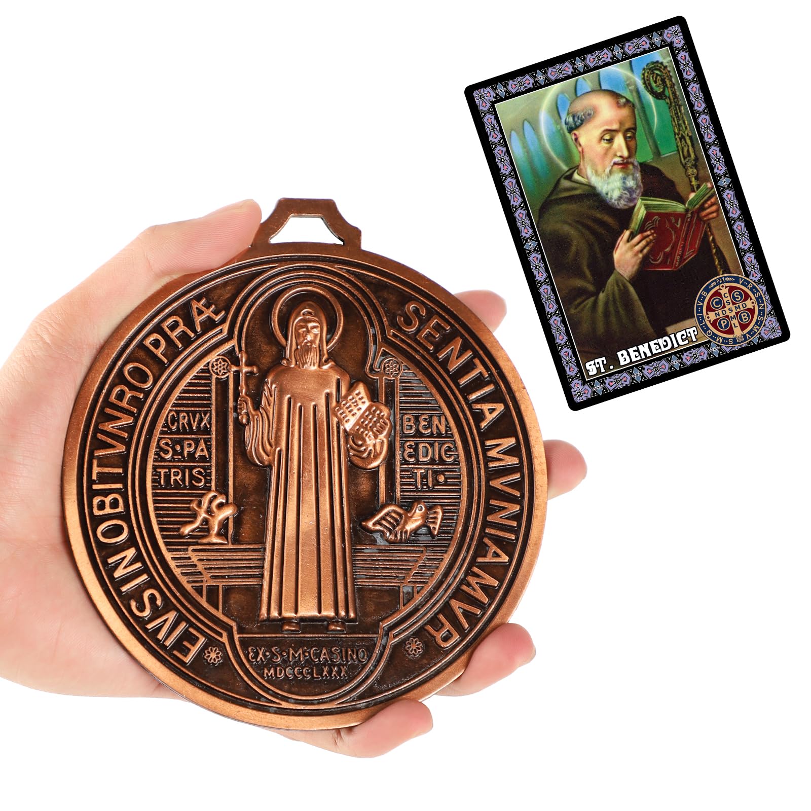 Amazon.com: 5 Inch St Benedict Medals with Saint Benedict Prayer