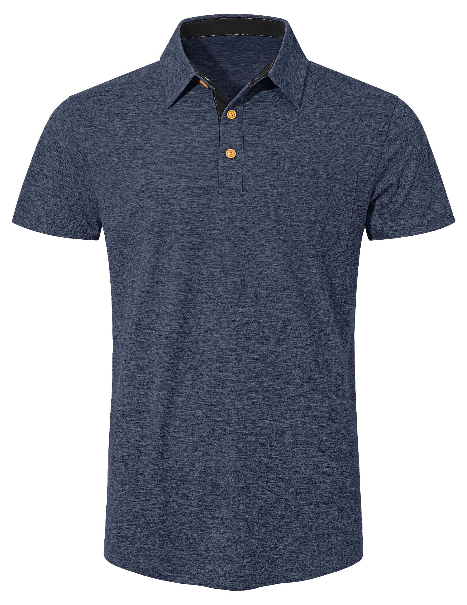 TARAINYA Polo Hombre Manga Corta Algodón Camisetas Verano con Bolsillo Pecho Casual Vacaciones Golf M-4XL