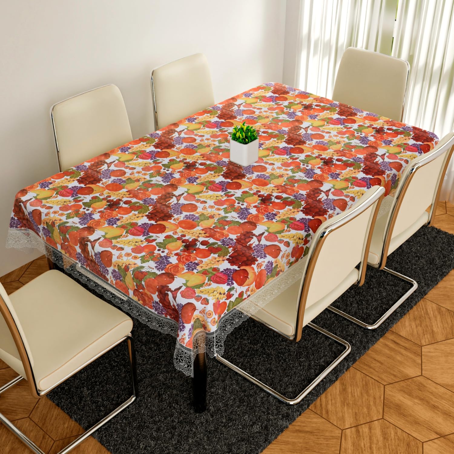 Kuber Industries Dining Table Cover | PVC Table Cloth Cover | 6-Seater Table Cloth | Table Protector Cover | Table Cover for Dining Table | Fruit Print Table Cover | 60x90 Inch | DTC | Red (B0CNP9J1DZ) Amazon Price History, Amazon Price Tracker