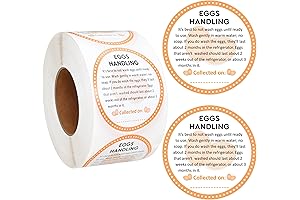 600 Pieces Farm Fresh Egg Carton Label Stickers
