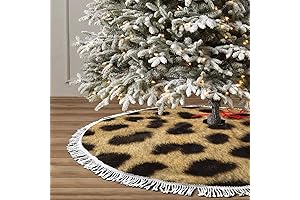 36" Cheetah Print Tree Skirt: Unleash Festive Elegance