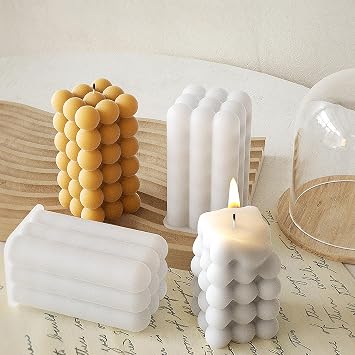 Ball Pillar Cylinder Heart Cylinder Resin Casting Mold Resin Making Molds Silicone Mold for Candle Home Decorate 3D Animal Mold Candle Making Mold