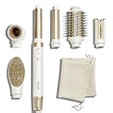 6 in 1 Hot Air Styler, Tight Grip, Powerful High Speed Dryer, Volumizer, Blow Dryer Brush, Curling Volumizing Hair Styler Gift Set with Travel Bag