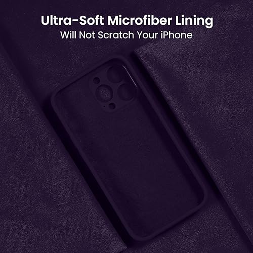 Miniatura 603 de FireNova Funda para iPhone 14 Pro, funda de silicona mejorada [protección de cámara] con [2 protectores de pantalla], forro interior de microfibra