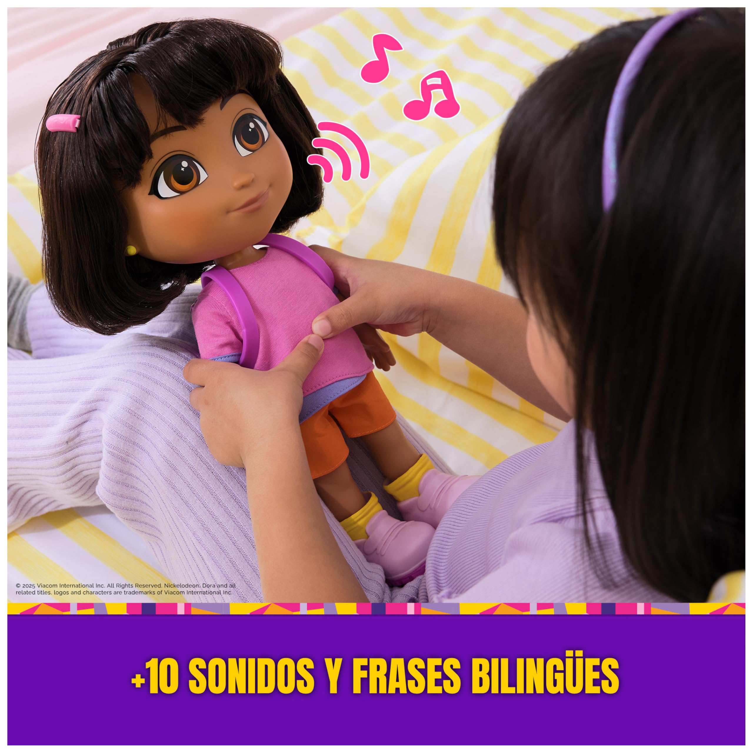 DORA LA EXPLORADORA - Muñeca Dora Canta y Explora: con Canciones, Efectos de Sonido y Frases Bilingües + Accesorios - 6073379 - Juguetes Niña 3 años + - Regalo Niña 3 años + - Juegos Infantiles
