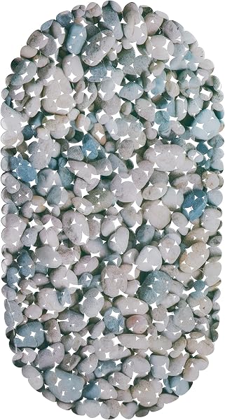 Relaxdays Tapis de bain antidérapant effet pierre