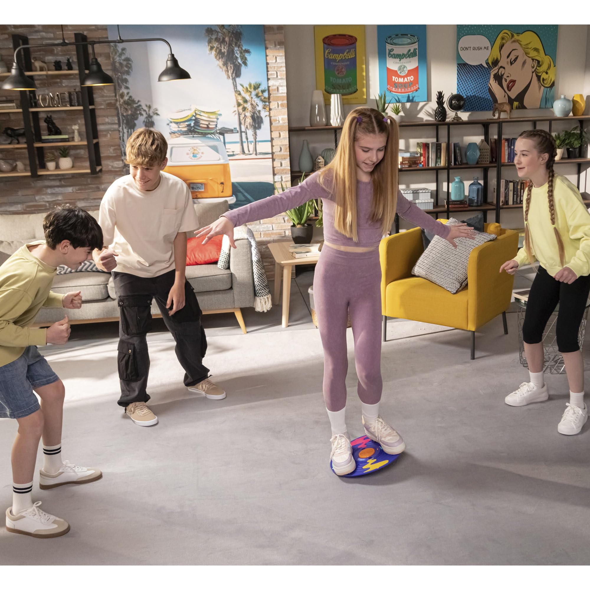 Tabla de equilibrio Stay Active Level Out, gran diversión activa para toda la familia, juego electrónico con sonidos