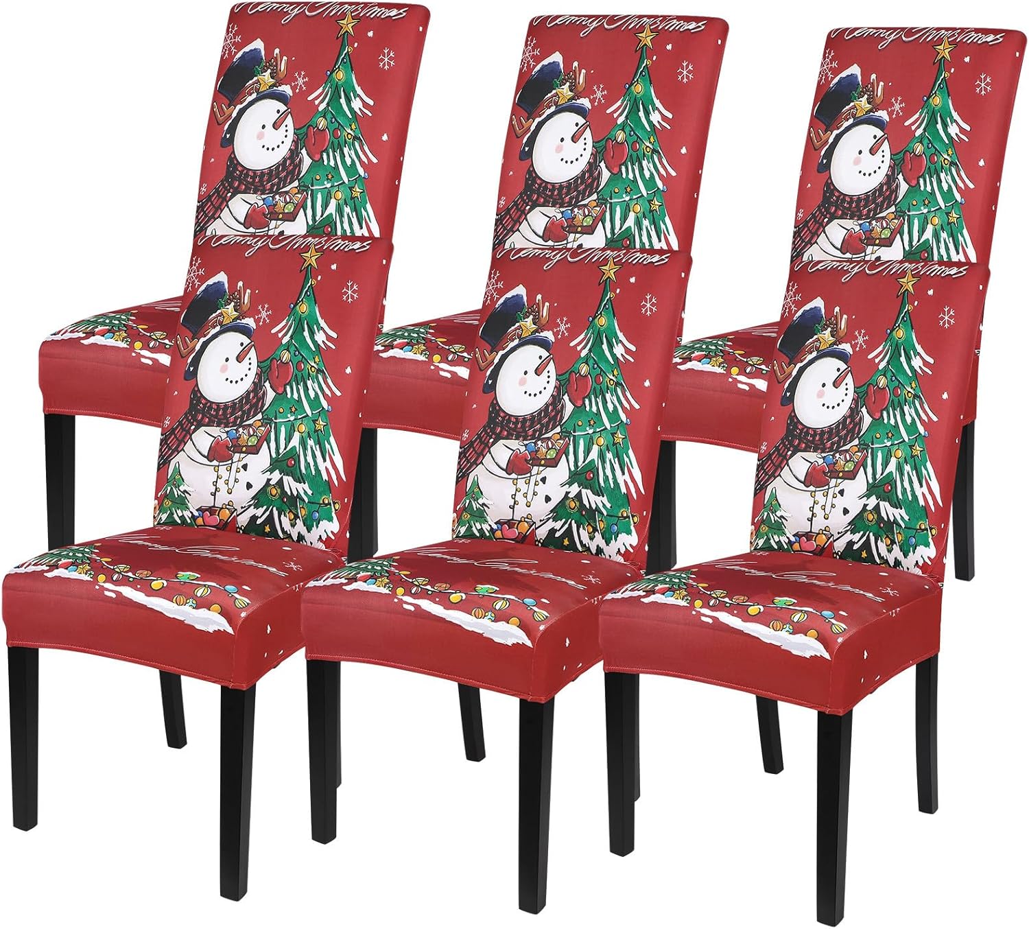 SearchI Christmas Dining Room Chair Covers Set of 6
