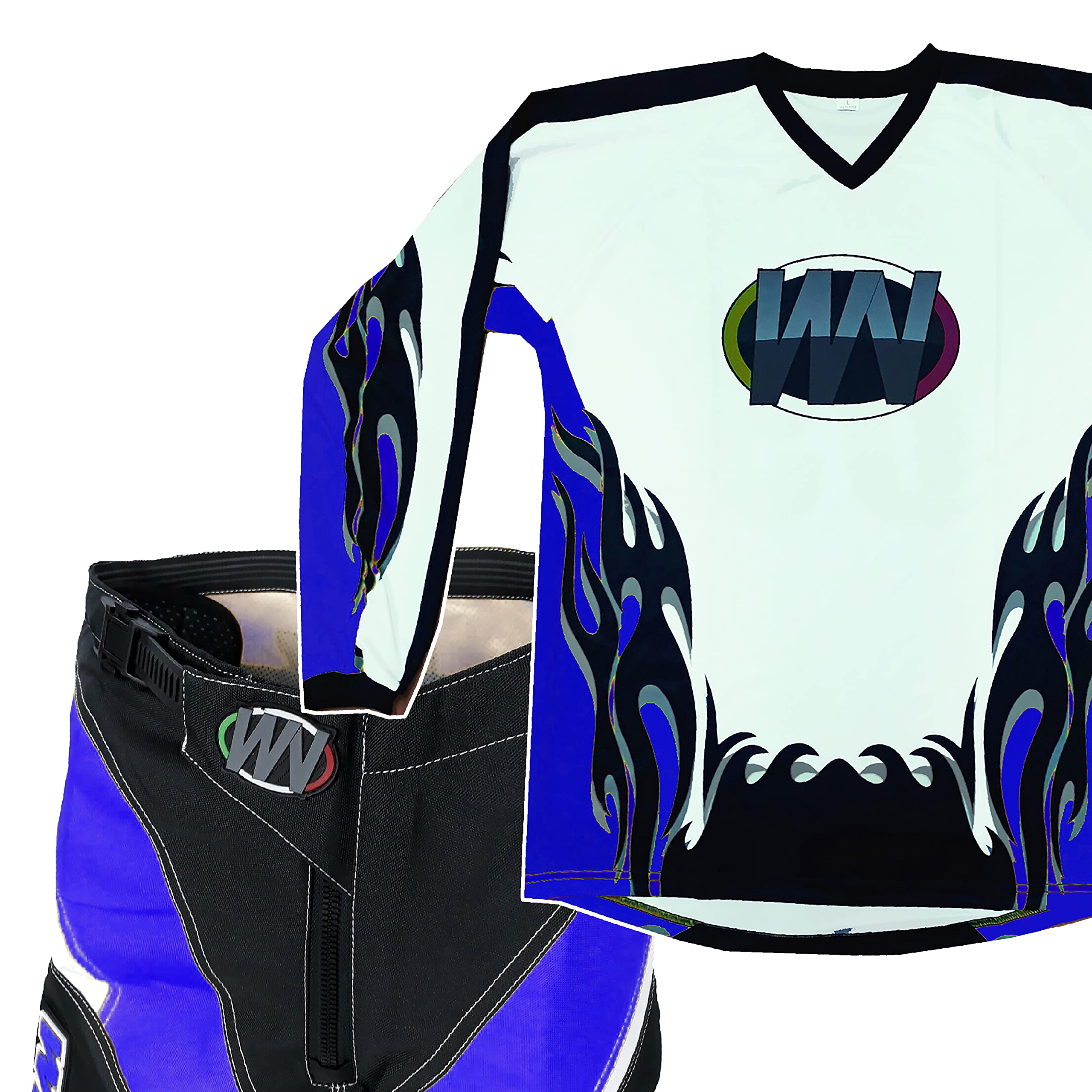 WinNet Tuta Completo da Moto Cross Enduro Quad per Adulto Maglia + Pantalone