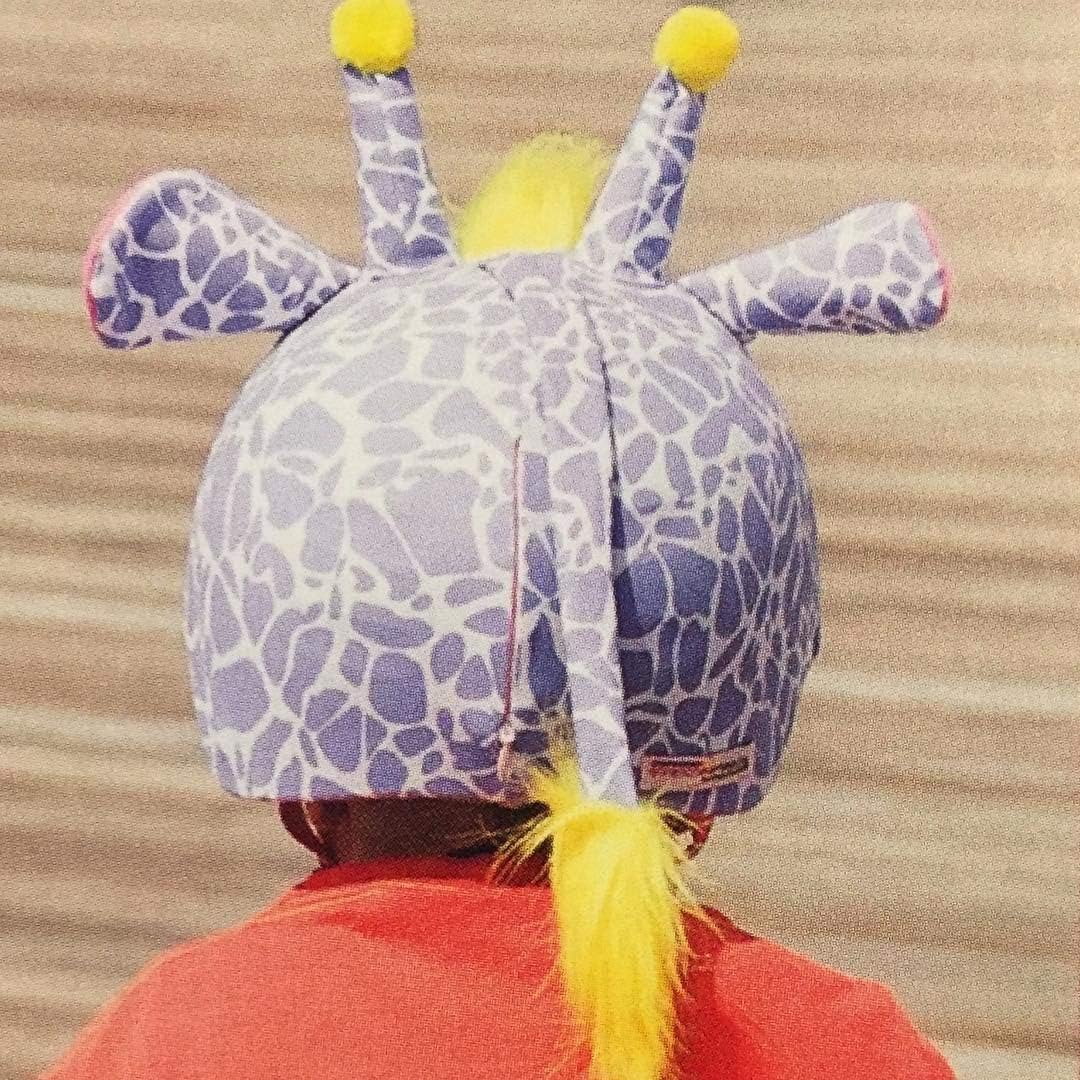 crazeeHeads Stretch Helmet Covers - Bicycle, Ski, Summer, Winter, Year Round Multi-Sport Girl & Boy Accessories - Animal, Princess, Glitter Helmets Cover - for Kids and Adults (Stretch The Giraffe)