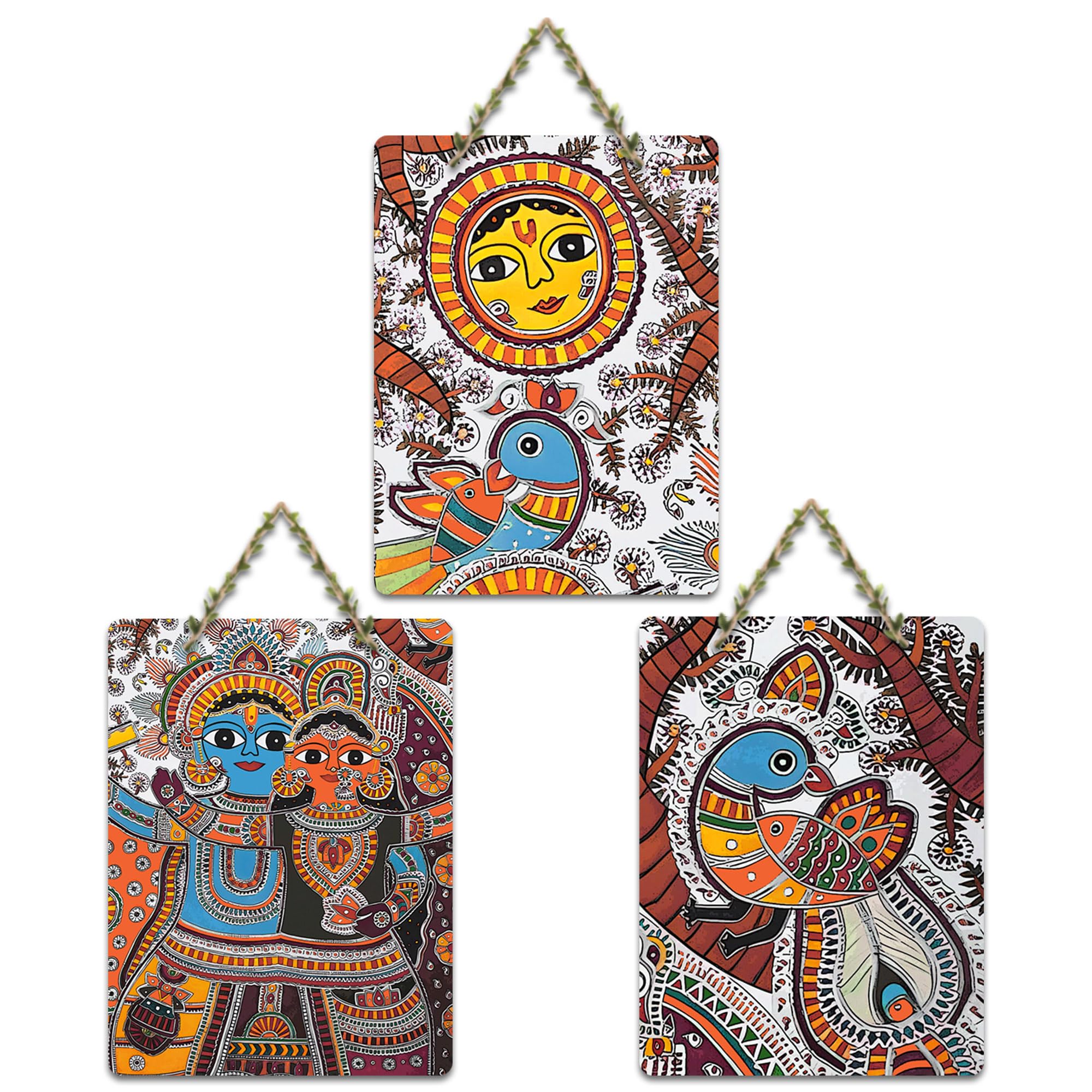 Artvibes Flower Wall Hangings - Set of 3 -13