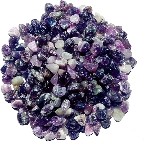 Miniatura 1 de Rocas decorativas para macetas, rocas de grava de acuario de 0.44 libras, piedras de cristal trituradas de cuarzo para manualidades, relleno de