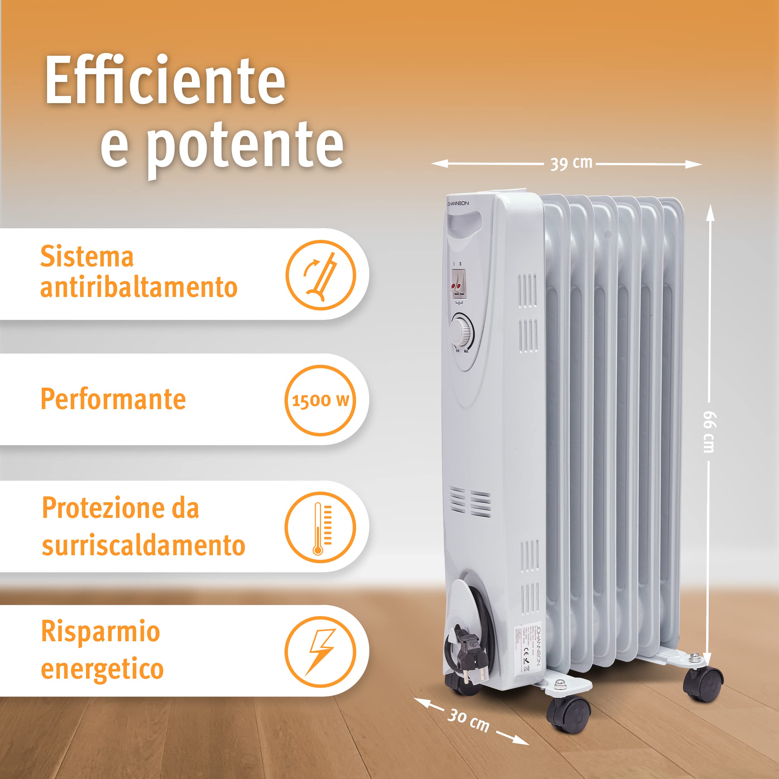 SWANEW Riscaldatore A Olio Da 2500 W Riscaldamento Elettrico - Foto 10