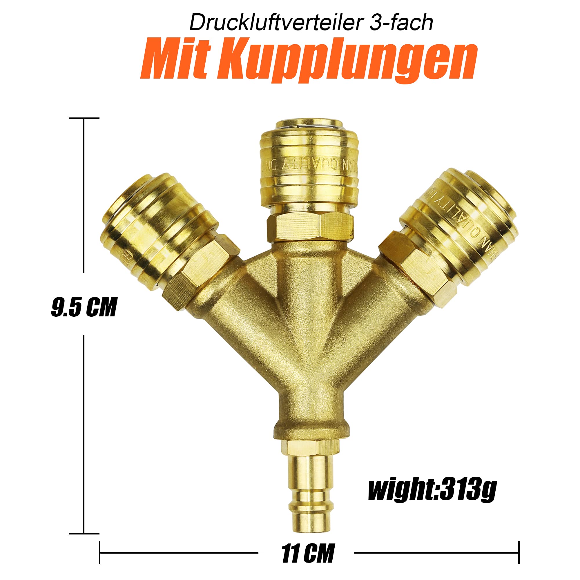 Distributeur D'air Comprimé, Connecteur D'air Comprimé, Interrupteur D Connecteurs Filetes 1 4 Pouce En Laiton Antirouille 92587756