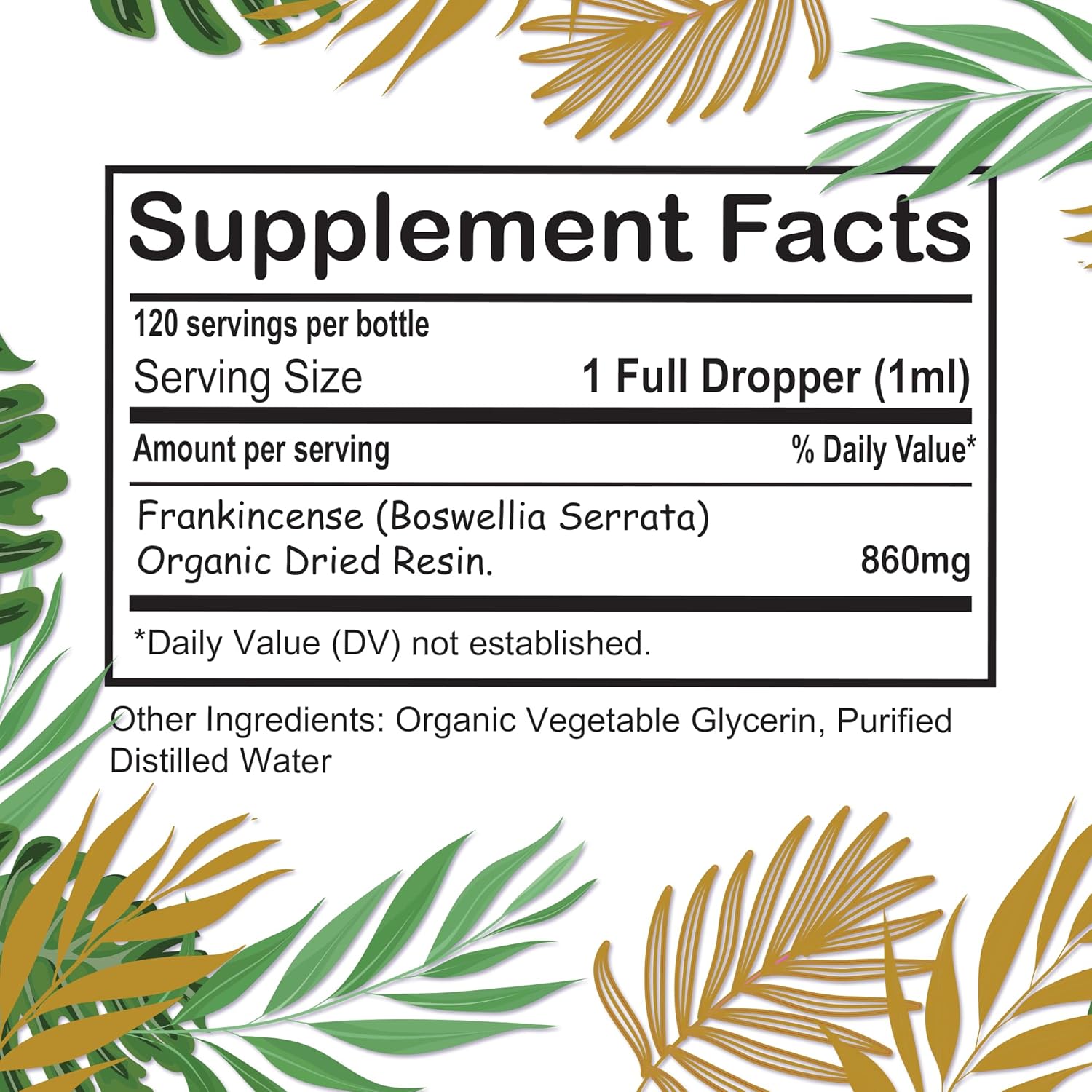 Frankincense Liquid Extract - Herbal Wellness Supplement, Boswellia Serrata Dried Resin Tincture, Alcohol-Free 4 Fl.oz - Image 7