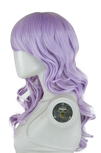 Vista 31 de Epic Cosplay Hestia Dark Plum Cosplay peluca rizada de 22 pulgadas