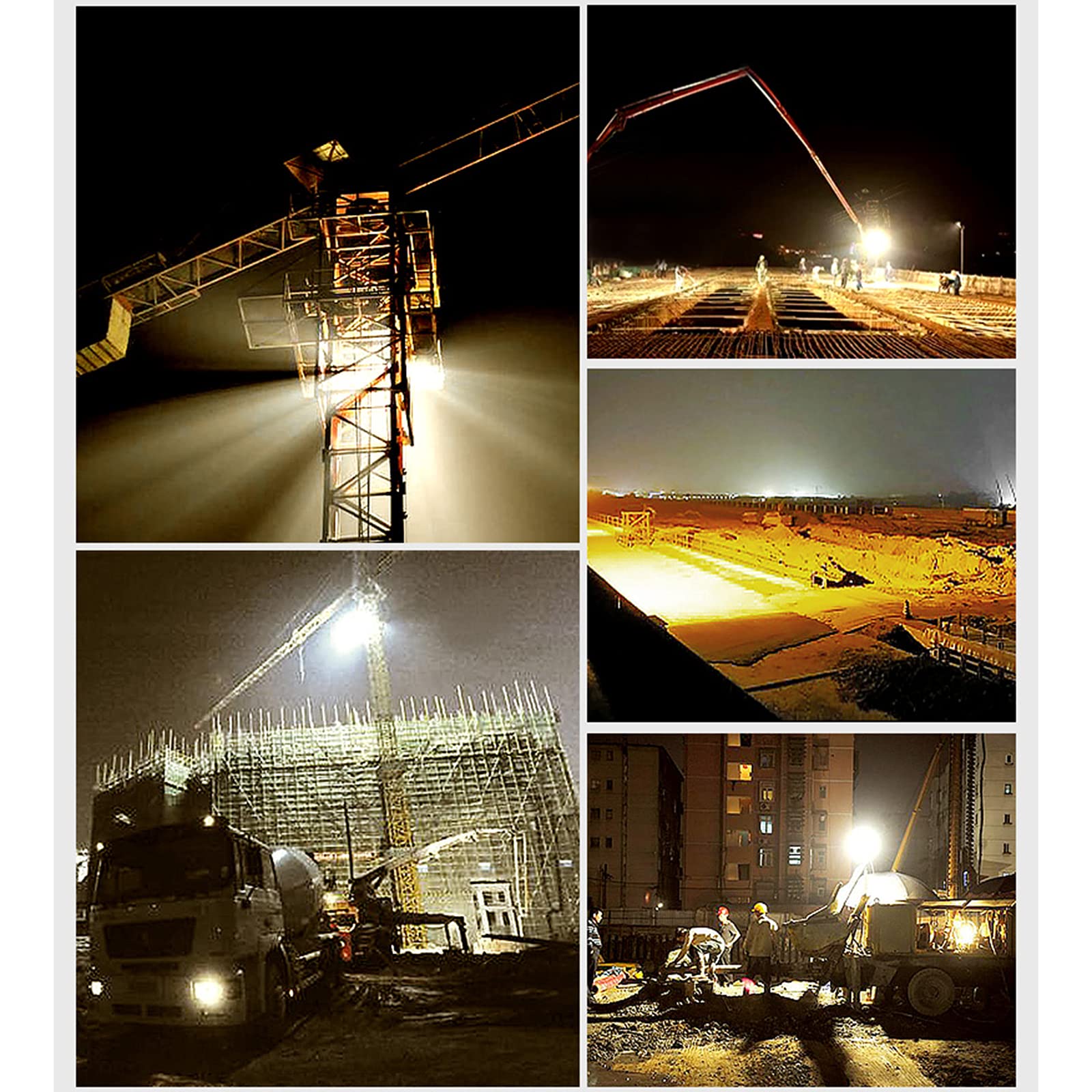 Faretto LED da Esterno 400-1000W LED Luci di Sicurezza IP65 Impermeabile 6000K Faro Bianca, Faretti LED Luminosità per Giardino Corridoio Garage Stadio Cortile 550~1900㎡ Illuminazione (1000W)