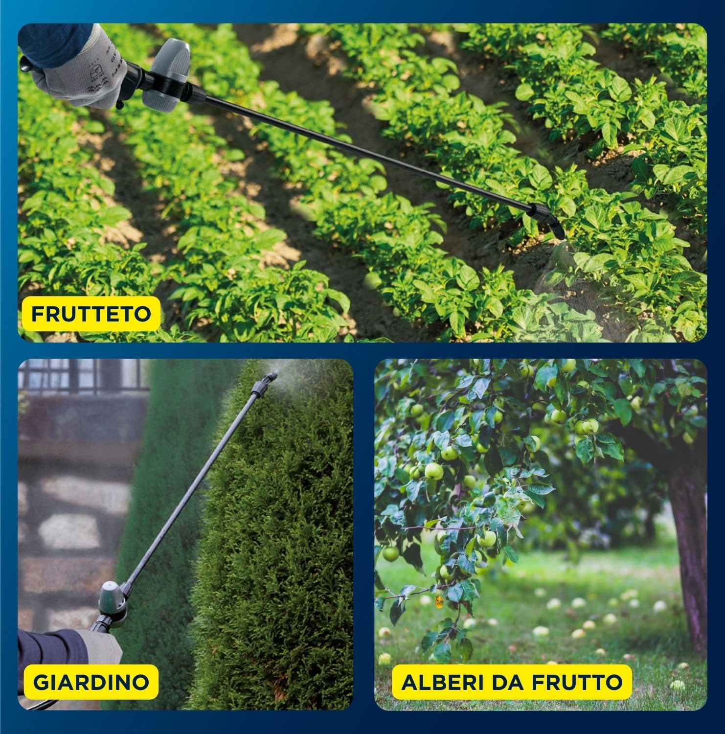 Matabi Super Green 12 - Spruzzatore 12 L - Lancia Fibra e 4 Ugelli | Pompa manuale con regolatore di pressione e tubo 1,3 m - zaino irroratore con miscelatore e dosatore