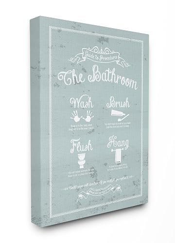 The Stupell Home Decor Collection Guide to Procedures Bathroom Blue