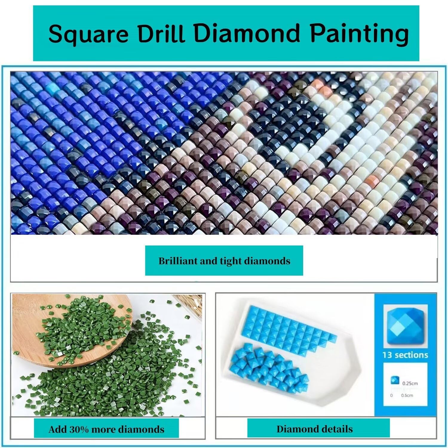 Diamond Painting Mädchen für Bastelset Kinder ab 6 Jahre, Diamant Painting Erwachsene Abstrakt, 5D Daiments Malerei Stickerei, DIY Mosaikherstellung Full Diamant Set Festival Geschenke 90x70cm L2-637