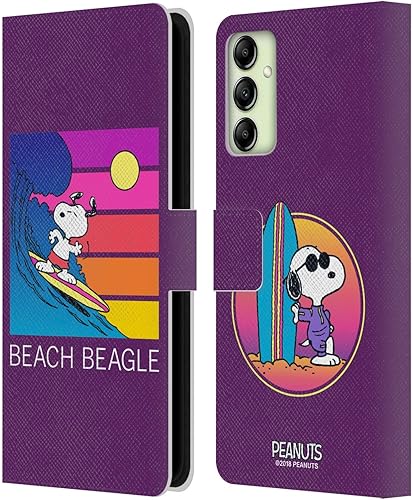 Miniatura 7 de Head Case Designs Officially Licensed Peanuts Cowabunga! Snoopy Aloha Disco Leather Book Wallet Case Cover Compatible with Samsung Galaxy A14  5G