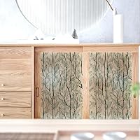 Dktie Ablakfólia Növénymintával - Öntapadós Belátásgátló Matrica 90x200 cm - UV Védelem, Ragasztó Nélküli PVC Fólia Fürdőszobába, Hálószobáb 3