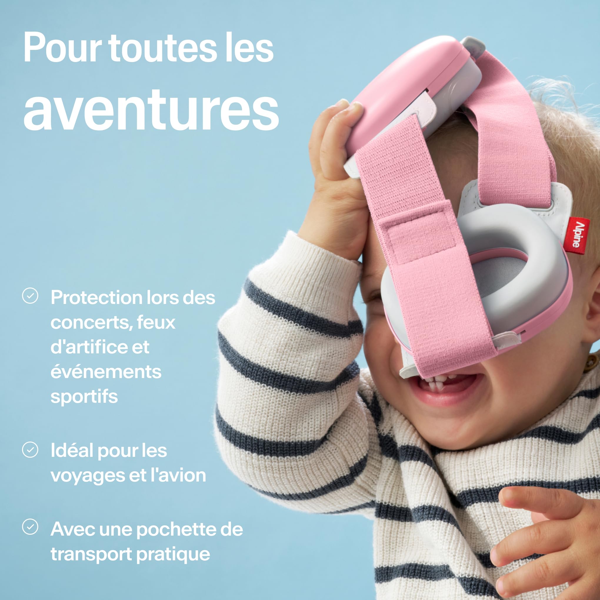 Casque Anti-bruit Bébé Robofun – 0 à 48 Mois – Réduction De 25 DB, Réglable, Pliable – Pour Avion, Fêtes, Sommeil