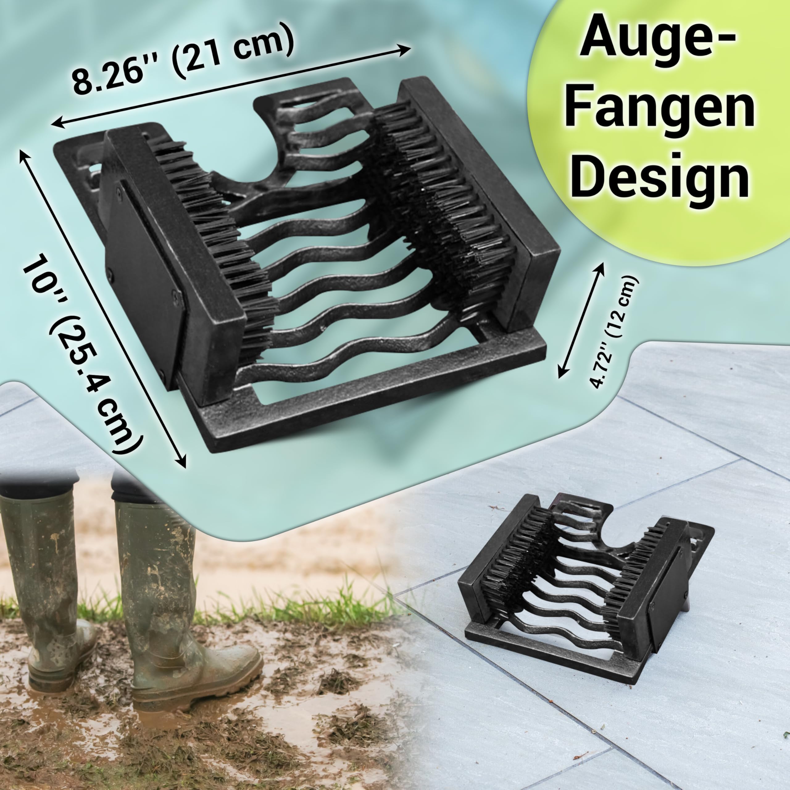 ARSUK Welly Schuhabstreifer, Stiefelknecht, Schuhbürsten, Motiv Schuhzubehör & Pflege Gusseisen Wellington Schuhablage, Hergestellt Aus Metall Schuhabstreifer Gusseisen, Schuhregale & -Schränke